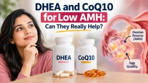 DHEA hormone pathway and ovarian follicle development for low AMH